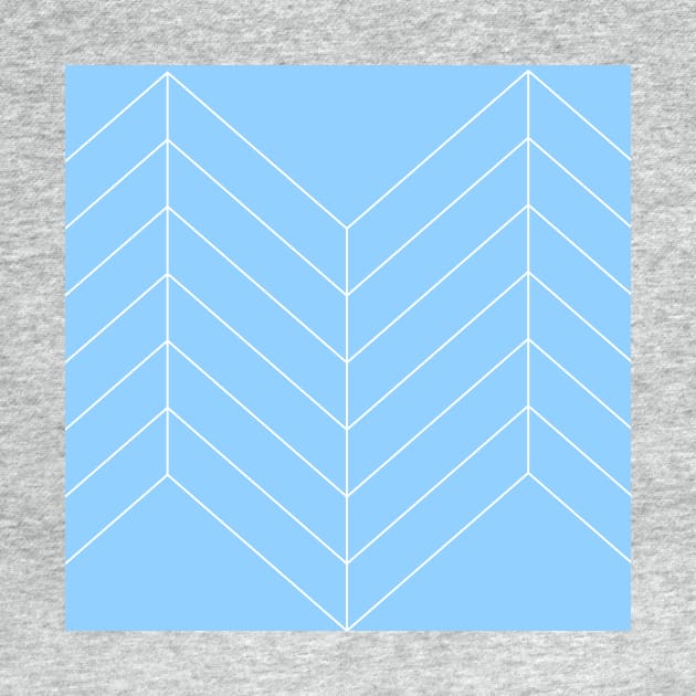 Geometric pattern lines sky blue by Kirovair